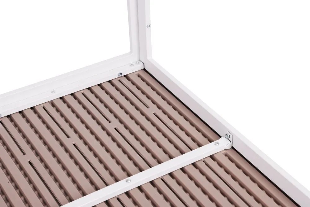 Stół ogrodowy obiadowy Caprila 156x78 cm, kolor biało-beżowy