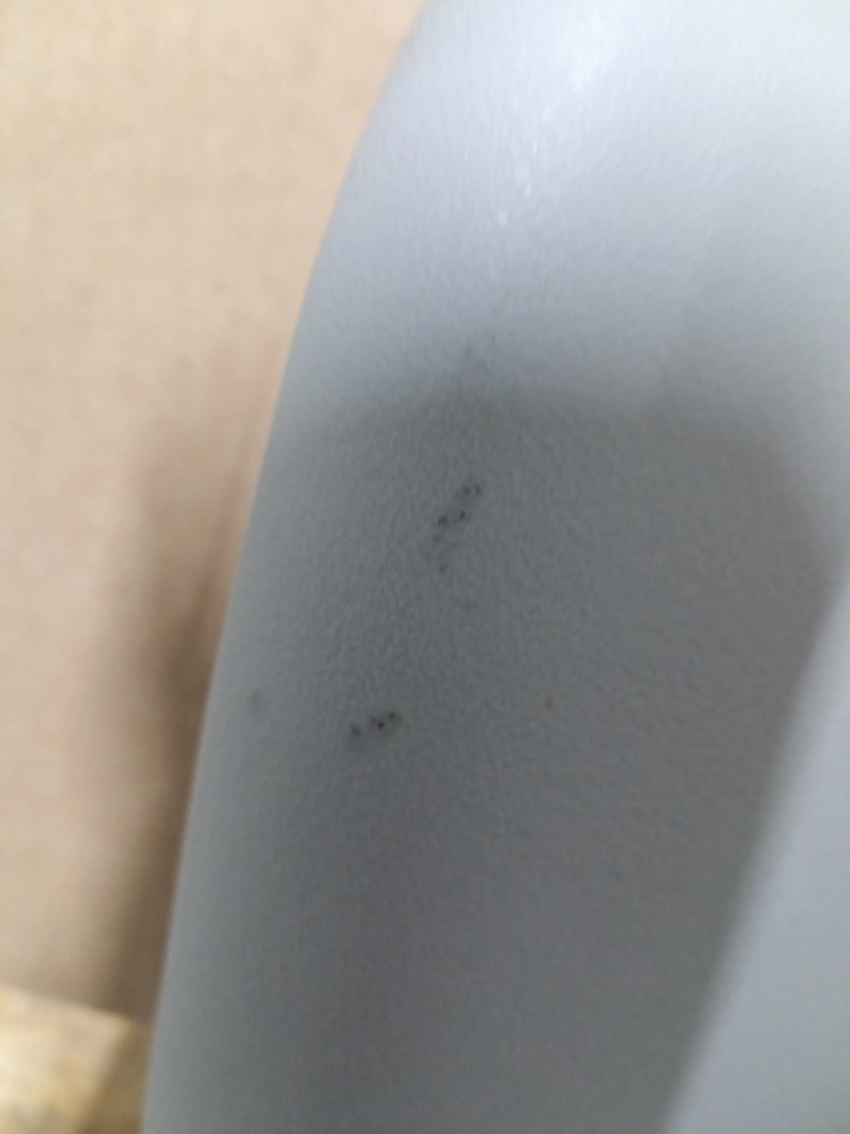 PROMOCJA Jasnoszare krzesło BALI MARK z czarnymi nogami II gatunek