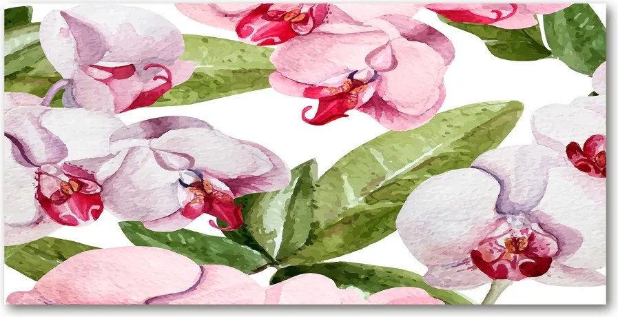 Obraz zdjęcie szkło akryl Różowe orchidee