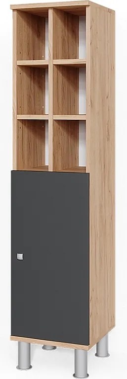 Szafka łazienkowa antracyt 30x30x130.6 fynn