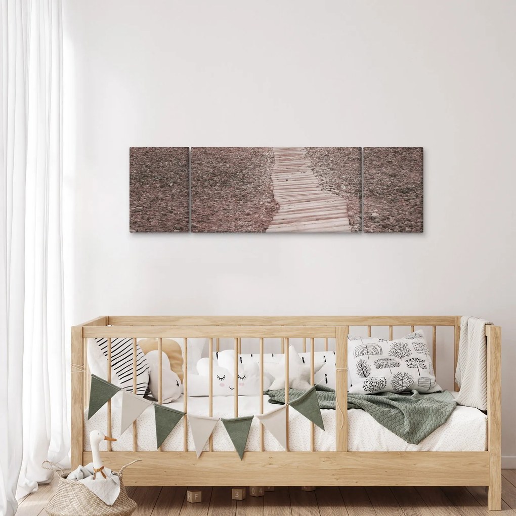 Obraz - Plaża żwirowa (170x50 cm)