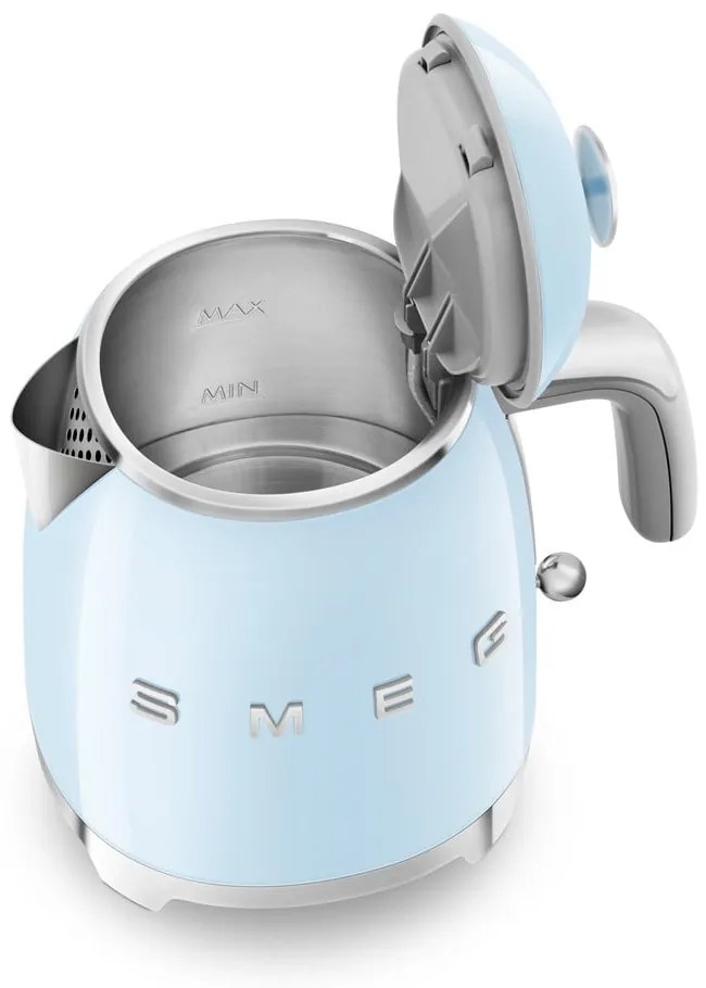 Jasnoniebieski czajnik elektryczny ze stali nierdzewnej 800 ml Retro Style – SMEG