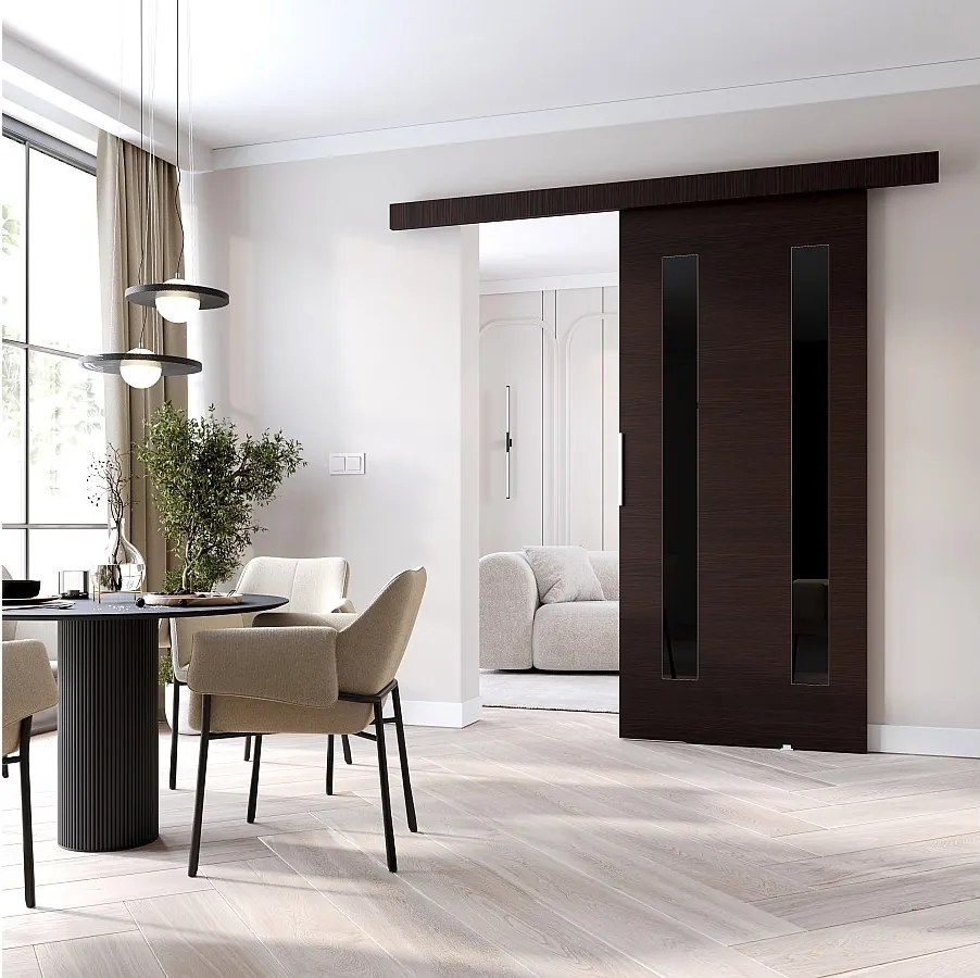 MINIO go for it, Drzwi przesuwne wewnętrzne CLEAN H 96 cm  w kolorze wenge