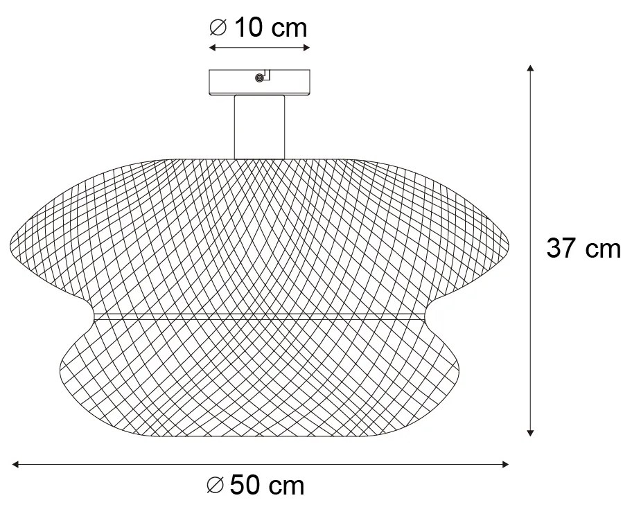 Orientalna bambusowa lampa sufitowa - Ostrava Double