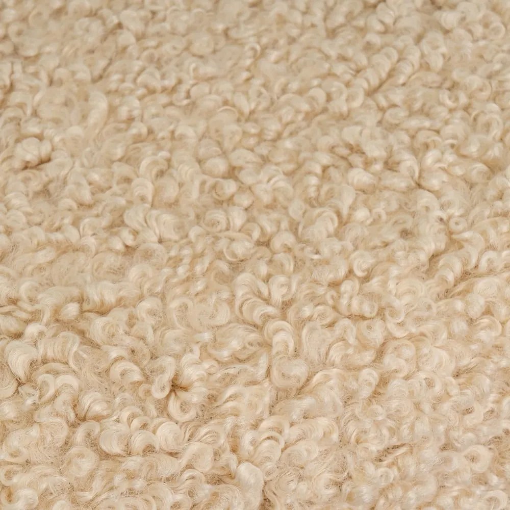 Beżowy koc z materiału sherpa 130x160 cm Sherpa – Casa Selección