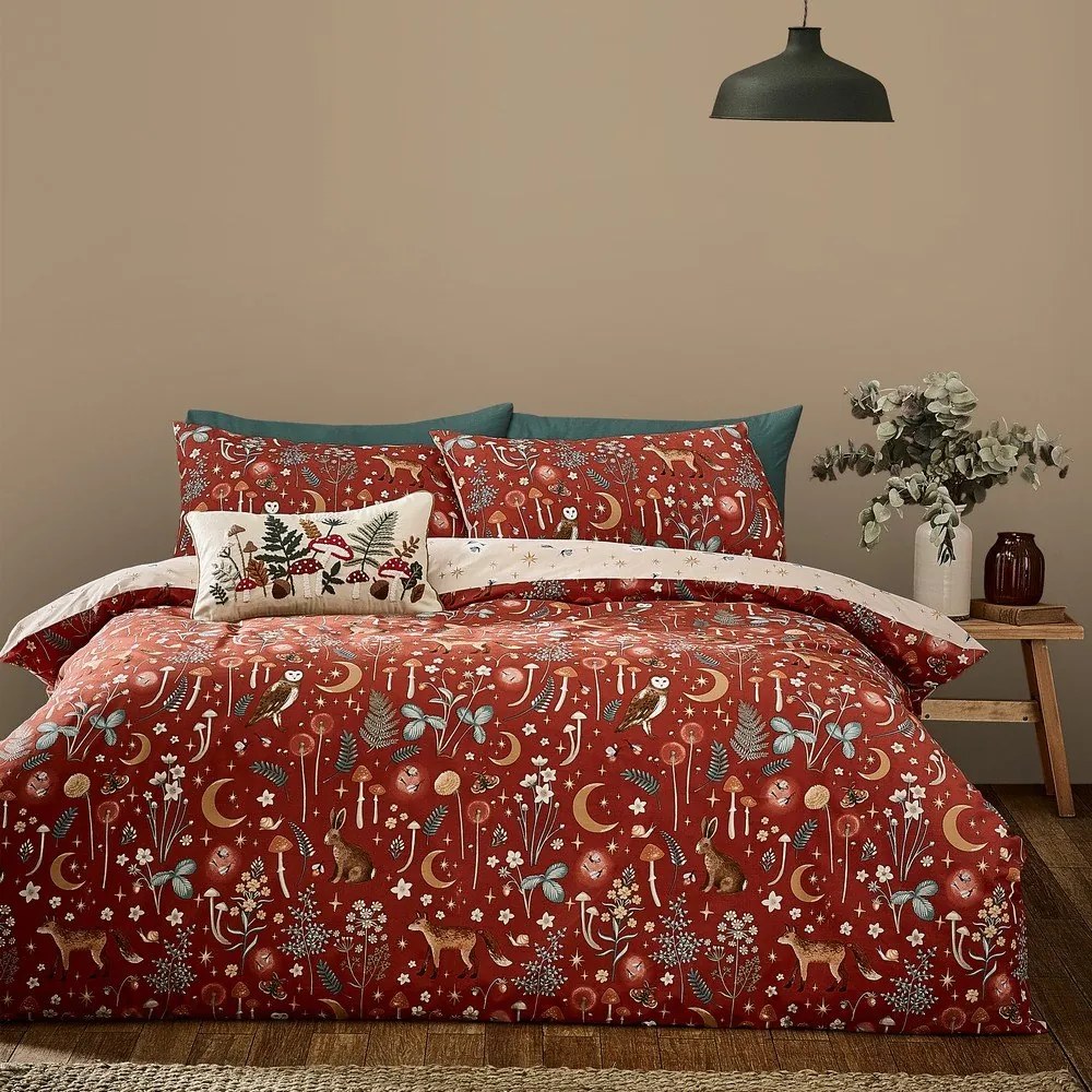 Ceglasta pościel dwuosobowa 230x220 cm Enchanted Twilight Animals – Catherine Lansfield