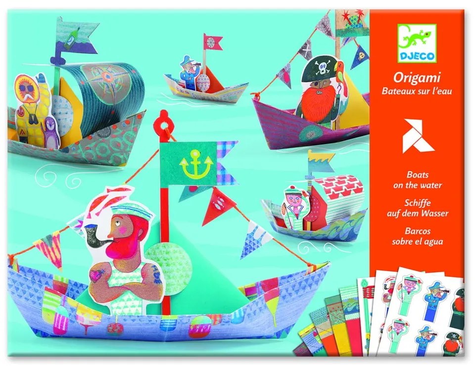 Zestaw origami z nieprzemakalnego papieru Djeco Statki