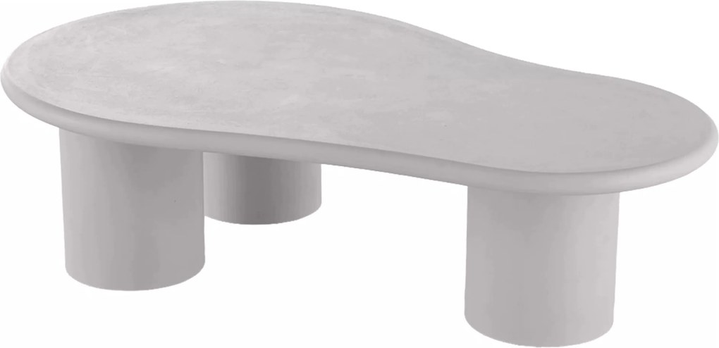 Stolik kawowy Gisela 130 cm do salonu - jasny szary