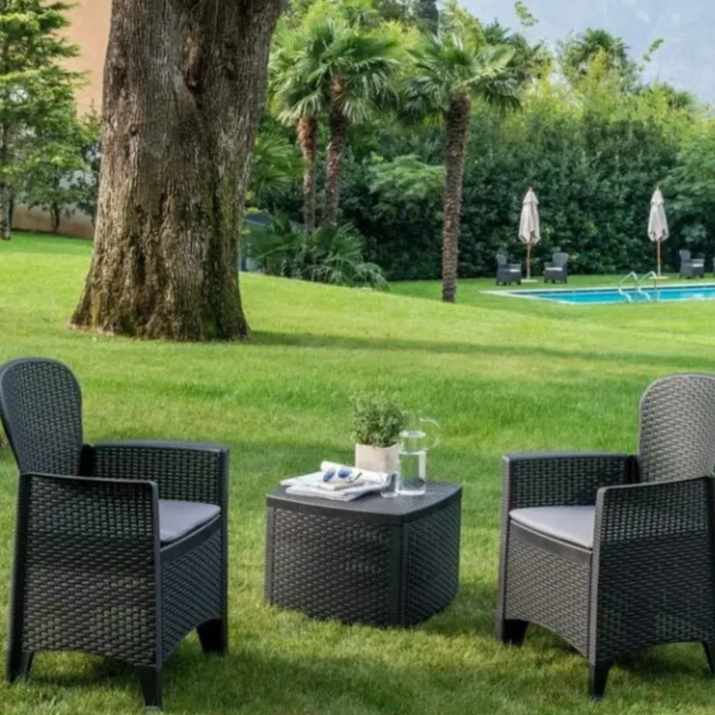 Zestaw ogrodowy TREE, 3-częściowy, antracytowy I.P.A.E-Progarden