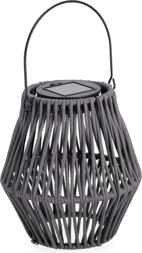 Szary lampion LED solarny (wysokość 17 cm) Juny – Yes Everyday