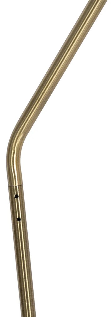 Lampa stojąca Retro czarna z brązem - Milou Retro Oswietlenie wewnetrzne