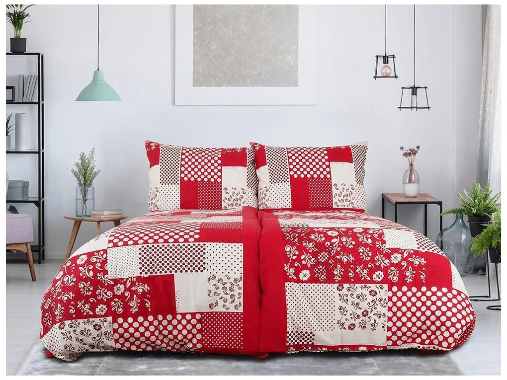 PrzytulneMieszkanie.pl PrzytulneMieszkanie.pl Bawełniana pościel PERISO czerwona Rozmiar pościeli: 70 x 90 cm | 140 x 200 cm