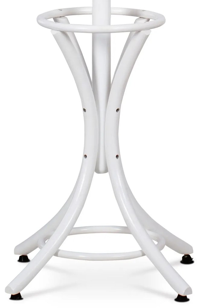 Drewniany masywny wieszak biały mat, 185 cm