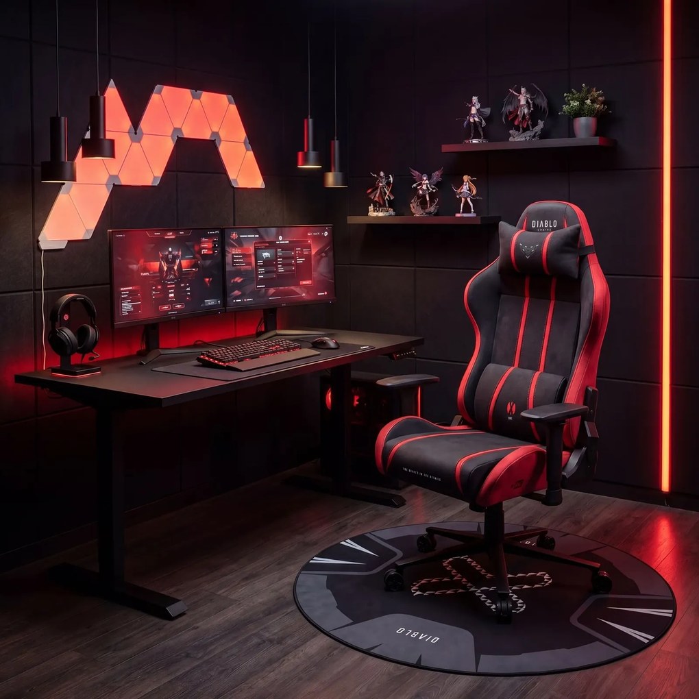 Fotel gamingowy materiałowy Diablo X-One 2.0 King Size, Bloody Mary