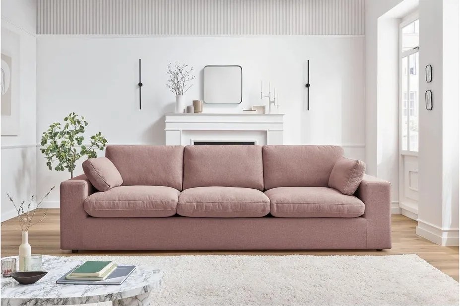 Różowa sofa 250 cm Belair – Bobochic Paris