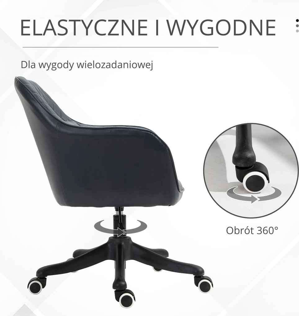 Vinsetto Ergonomiczny fotel biurowy z masażem krzesło obrotowe z funkcją wibracji szary | Aosom PL
