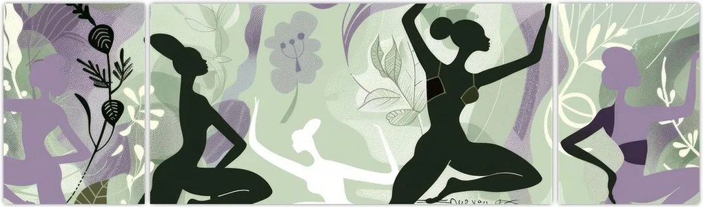 Obraz - Ilustracja przedstawiająca tancerzy (170x50 cm)