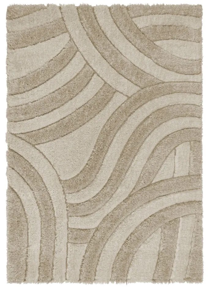 Beżowy dywan tkany ręcznie z włókien z reyklingu 120x170 cm Velvet – Flair Rugs