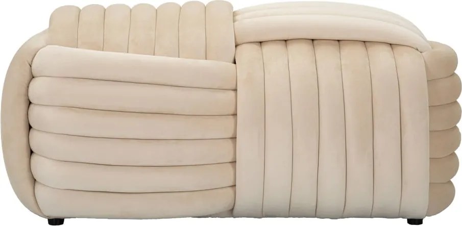 Kremowa aksamitna ławka Softy – Mauro Ferretti