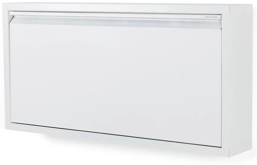 Biała metalowa uchylna szafka na buty 75x37,5x12,5 cm Billy – Spinder Design