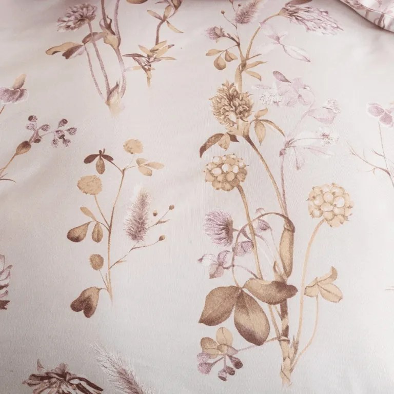 PrzytulneMieszkanie.pl PrzytulneMieszkanie.pl Pościel z mikroflanelu z mikrofibry BOTANIQUE beżowo-różowa Rozmiar pościeli: 70 x 90 cm | 140 x 200 cm