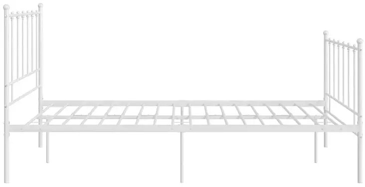 Białe metalowe łózko w stylu loftowym 120x200 cm - Laxi