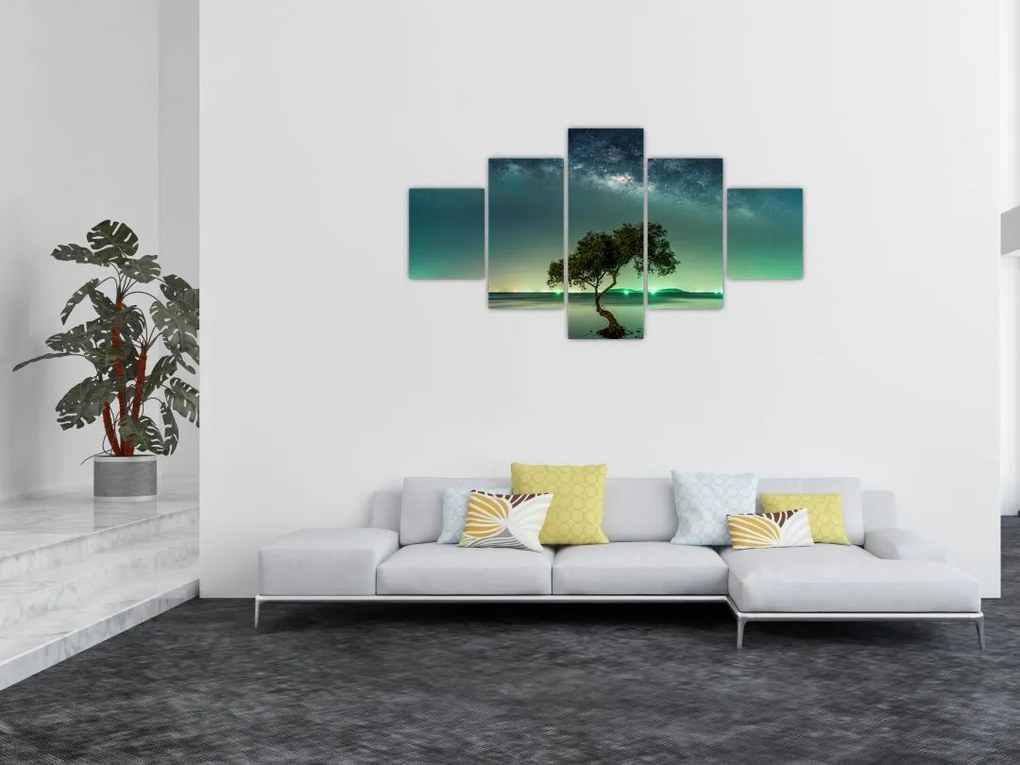 Obraz nocnego nieba (125x70 cm)
