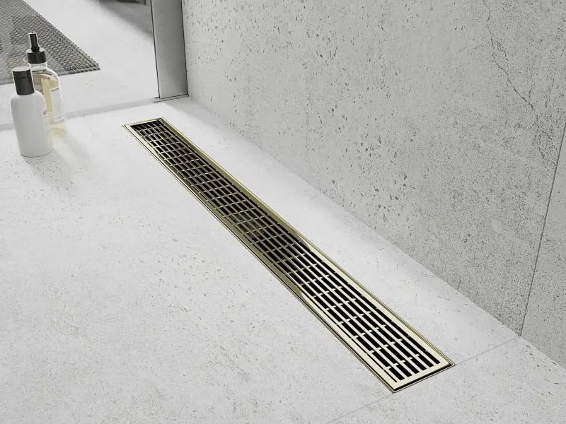 Mexen Flat 360° M33 odpływ liniowy obrotowy 80 cm, złoty - 1533080-40