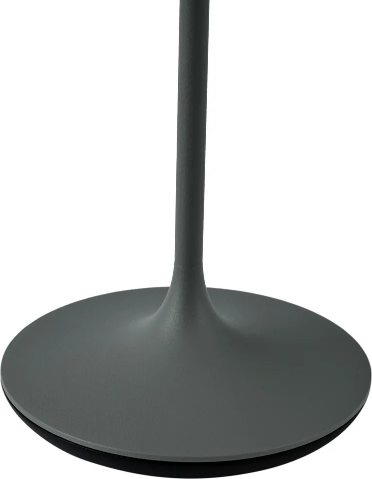 Lampa stołowa ciemnoszara z LED IP65, ładowalna ze stacją ładującą - Bass