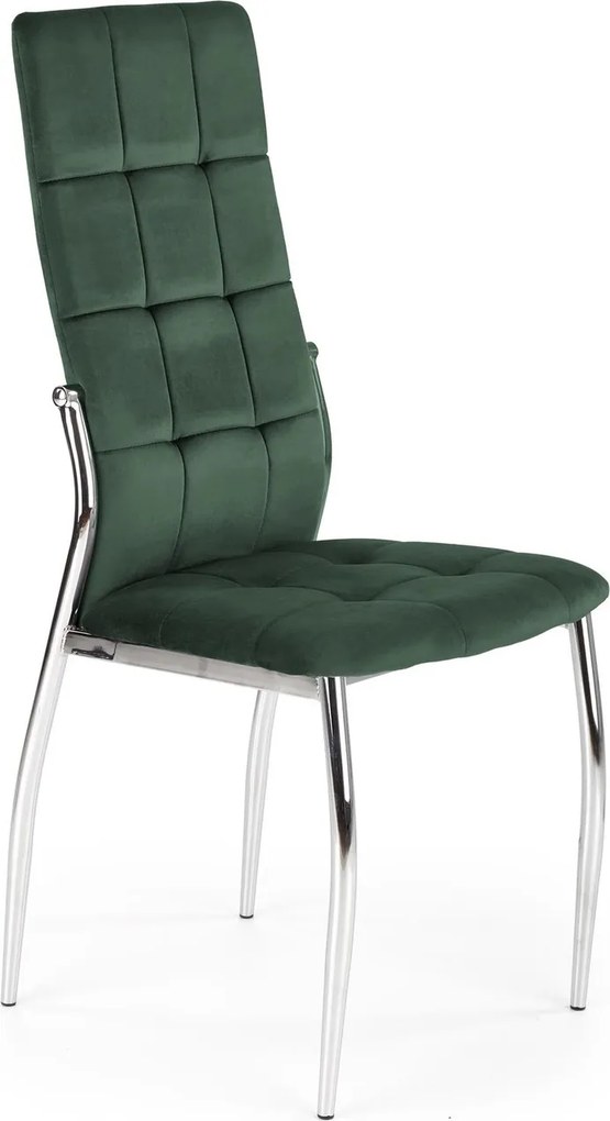 Krzesło z tkaniny velvet bez podłokietników K416