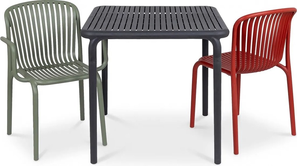 Kwadratowy stół ogrodowy Brene 80 cm, z tworzywa