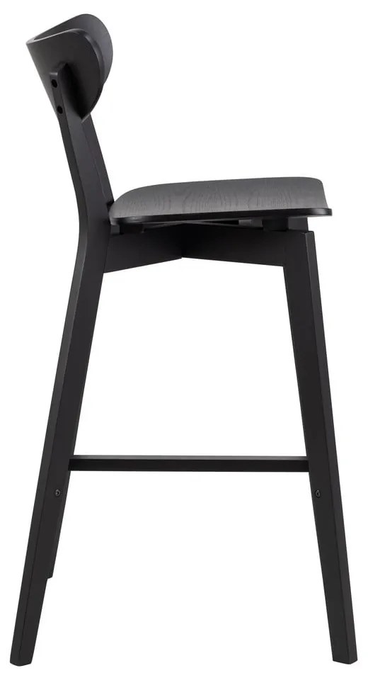 Czarne hokery z drewna kauczukowego zestaw 2 szt. 105 cm Roxby – Actona