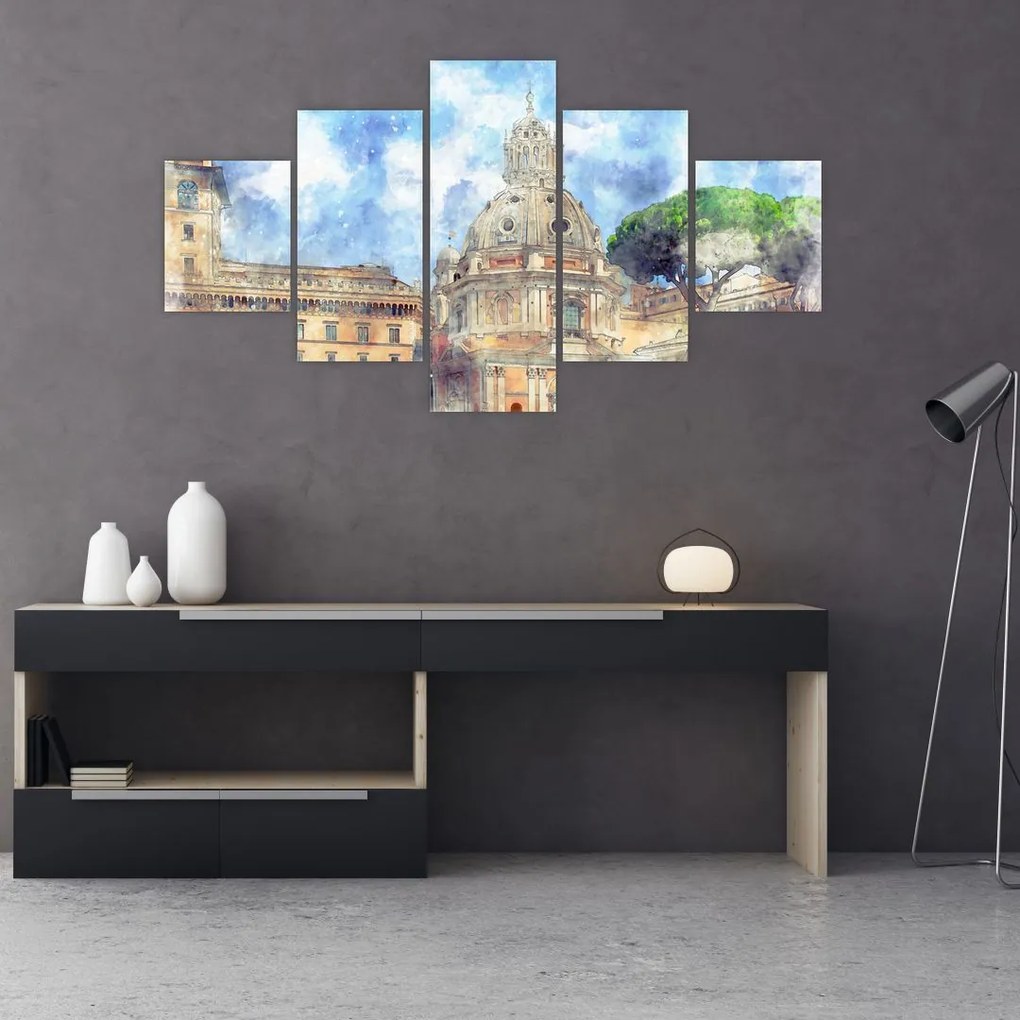 Obraz - Kościół Santa Maria di Loreto, Rzym, Włochy (125x70 cm)