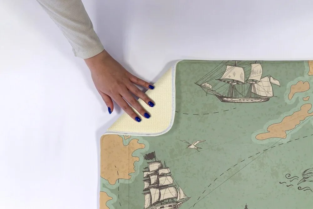 Dywanik antypoślizgowy do łazienki Dywanik antypoślizgowy do łazienki Stara mapa