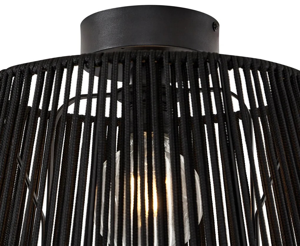 Lampa sufitowa zewnętrzna Japandi z czarną liną IP54 - Jayla