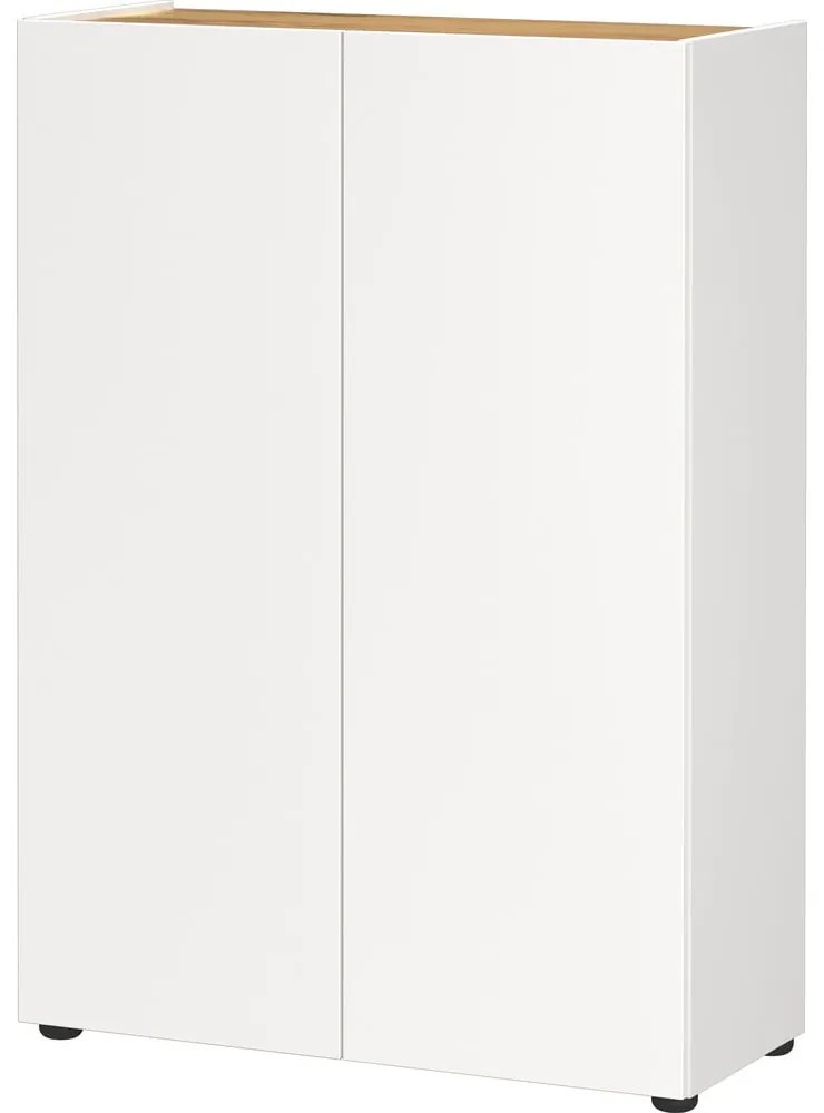 Biała szafka w dekorze dębu 74x105x33 cm Alviano – Germania