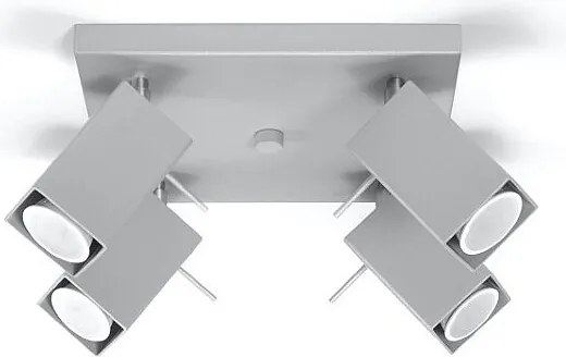 Plafony nowoczesny Briow, stal - 4 źródło światła 4000K - L.25 x H.16 cm - szary