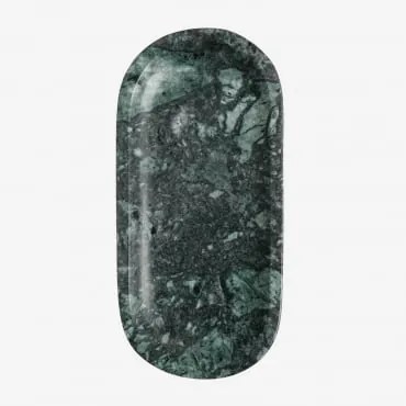 Taca Dekoracyjna Z Naturalnego Kamienia Ceranova Zielony Marmur Udaipur & ↔︎ 30 Cm - Sklum
