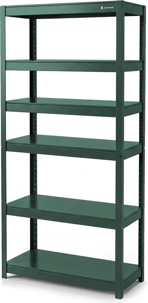 Regał metalowy Johnny zielony, 80 x 42 x 180 cm do garażu, warsztatu i magazynu