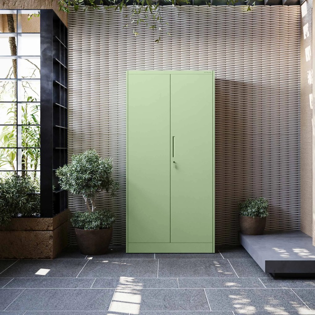 Szafa metalowa wielofunkcyjna: Fresh Style DAWID, 900 x 1850 x 450 mm, pastelowy zielony