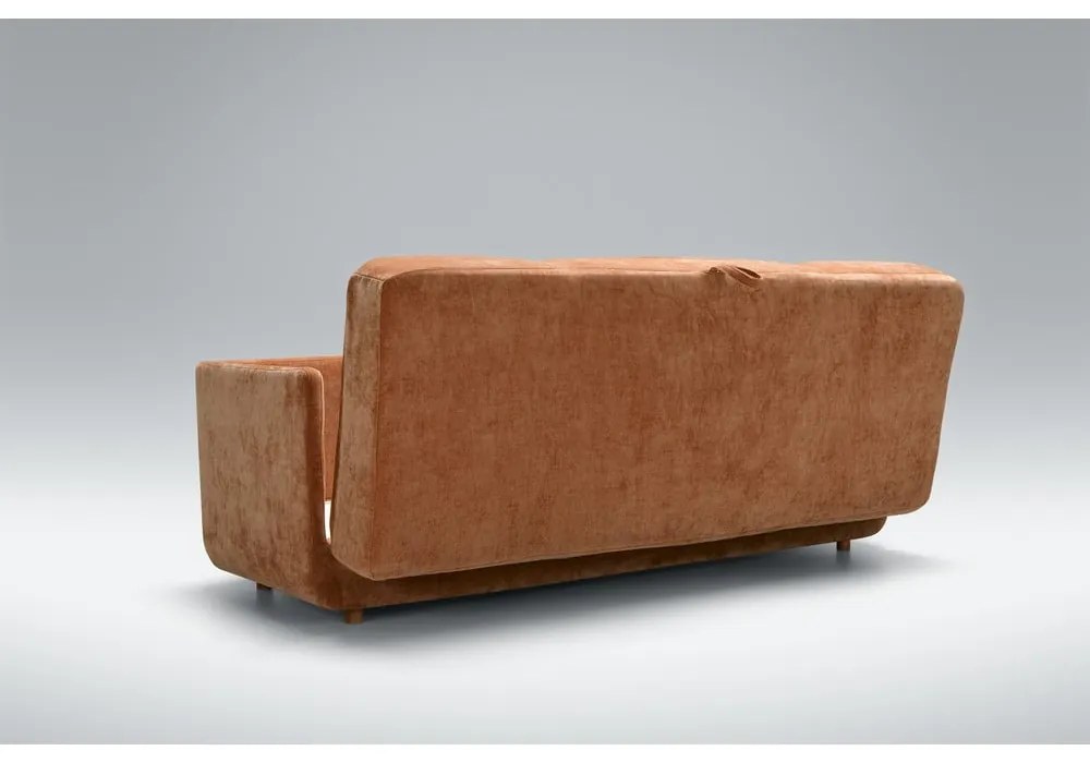 Pomarańczowa rozkładana sofa 214 cm Stiny – Sits