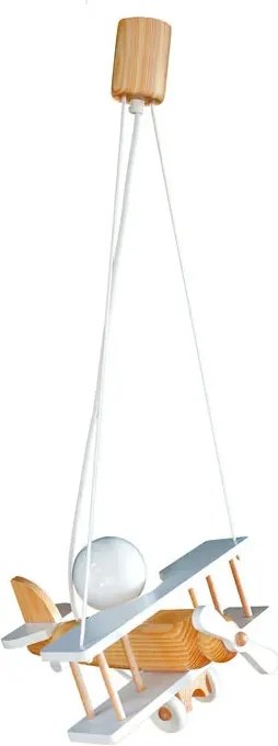Biała dziecięca lampa wisząca samolot - S199 C5-W88