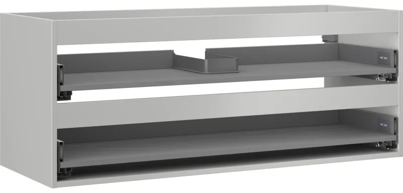 Mexen Box-A korpus szafki podumywalkowej 120 cm, 2 szuflady, szary mat - 91AX0-1200-470-2-62