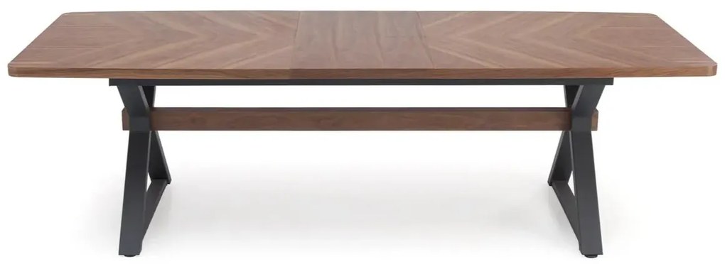 Stół rozkładany BARON 200(350)x100 orzechowy/czarny HALMAR