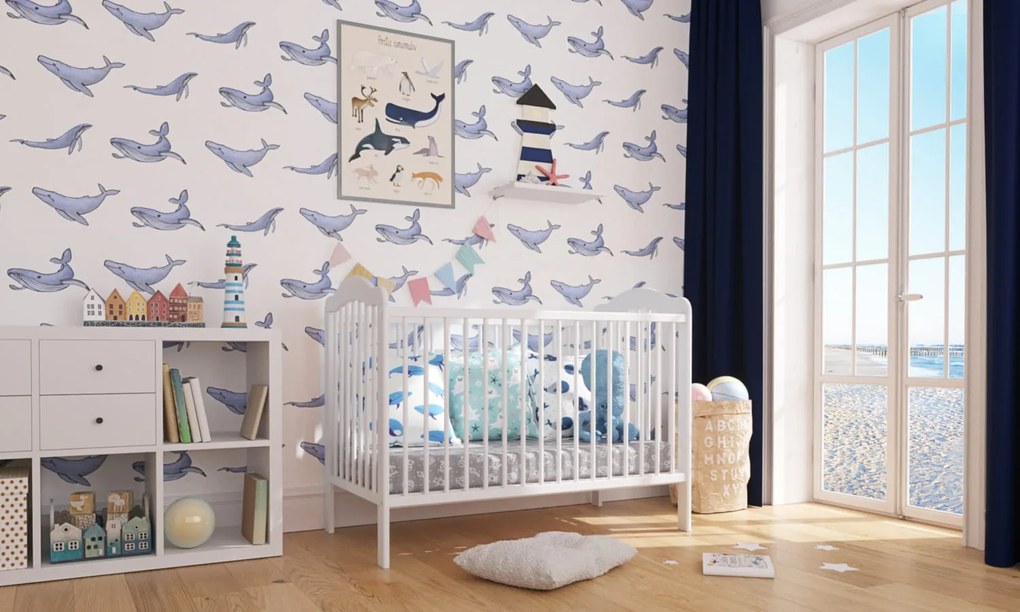 Łóżeczko Alek białe 120/60