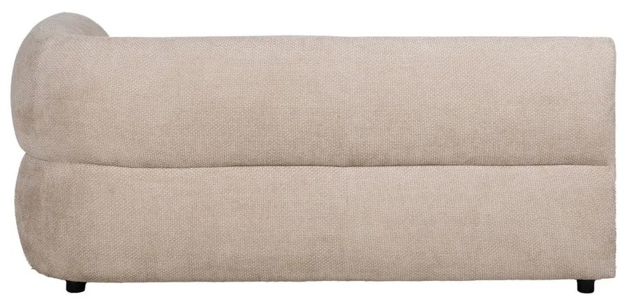 Beżowa sofa z tkaniny szenilowej prawostronna 151 cm Minimal – Ixia