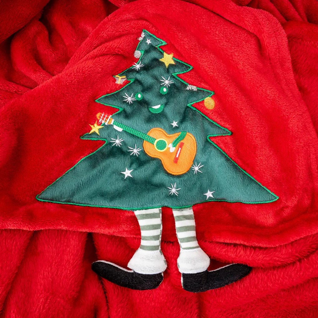 4Home Świąteczny koc Merry Christmas tree, 150 x 200 cm