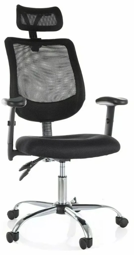 FOTEL OBROTOWY Q-118R CZARNY SIGNAL