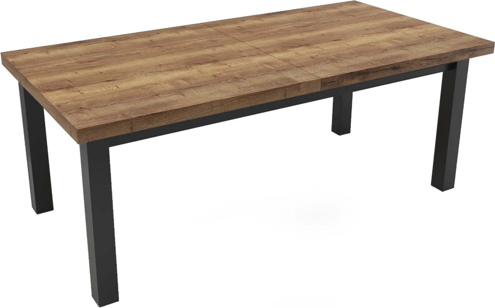 Stół prostokątny rozkładany 100x200/300 Halifax tabak R-6 + nogi drewniane
