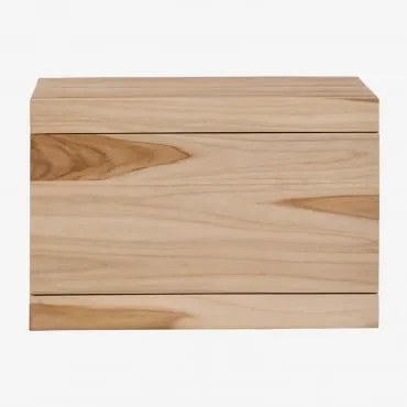 Zestaw Wiszących Mebli Łazienkowych 60x45 Cm Z Drewna Tekowego Belivetta Drewno Tekowe - Sklum